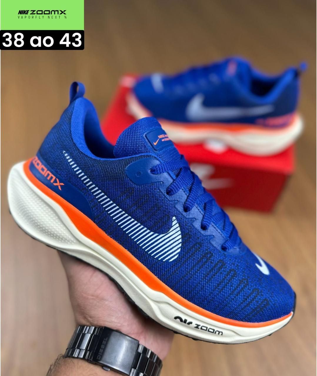 Tênis esportivo ZoomX Confortável Tecido Respirável Academia Caminhada, corrida e etc. Envio rápido - GABBANI
