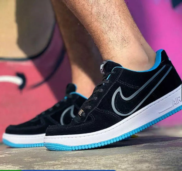 Tênis LV8 Camurçado Preto Azul Estilo e Conforto em Cada Passo - GABBANI